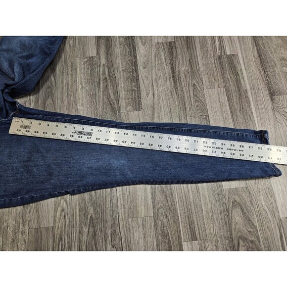 Lands End Jeans Womens 12 Blue Straight Leg Classic Fit Stretch Denim Pants - Picture 10 of 12